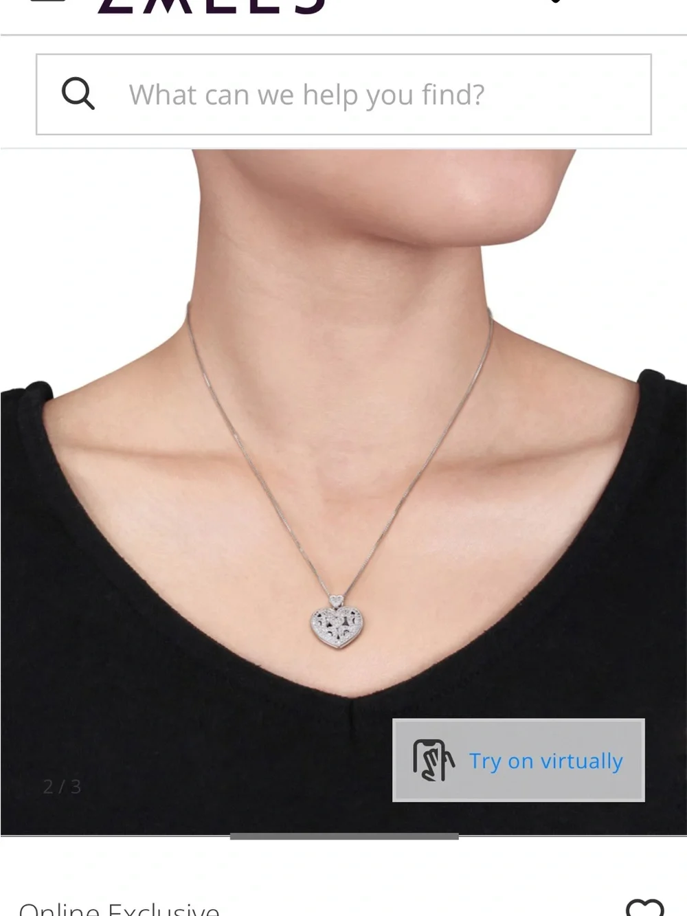 Silver White 14k gold filigree heart